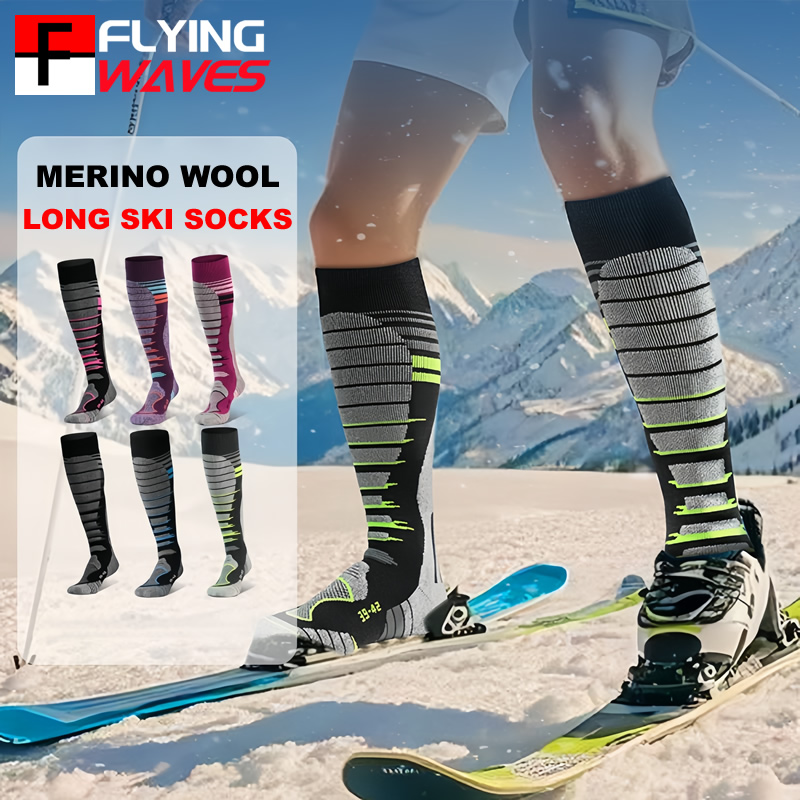 Knee High Sock Women - Merino Wool Ski Socks Cold Weather