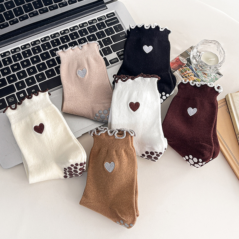 Yoga Socks Women Cotton Heart  - Grip Sock Yoga recension och pris