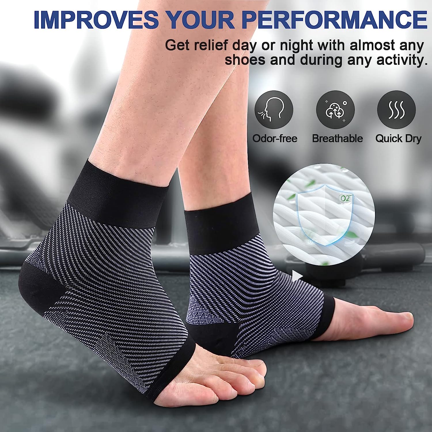 1pair Plantar Fasciitis Compre - Ankle Brace Sock recension och pris