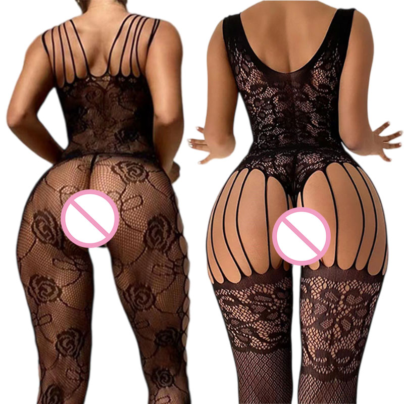 Black Crotchless Soft Stretch  - Fishnet Stocking Women recension och pris