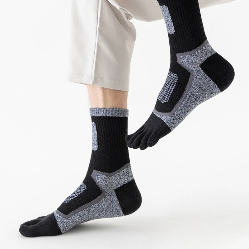 3 Pairs Men Sports Five Finger - Toe Sock Split recension och pris
