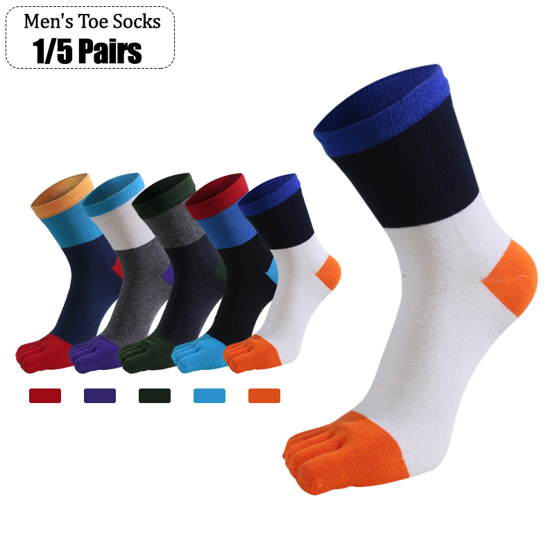 1/5 Pairs Men Five Finger Sock - Toe Sock Split recension och pris