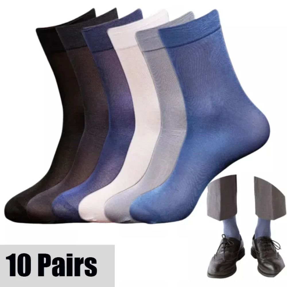 10pairs Fashion Breathable Men - Silk Sock Bamboo recension och pris