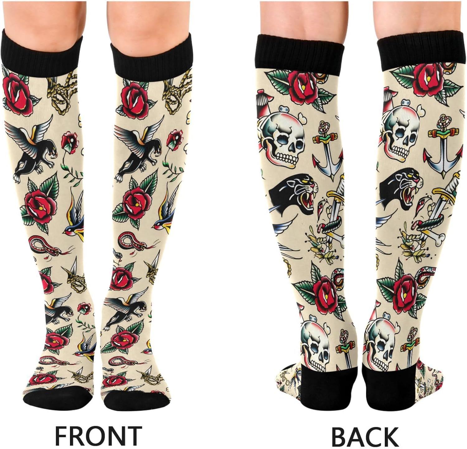 Traditional Tattoo Compression - Knee High Sock Women recension och pris