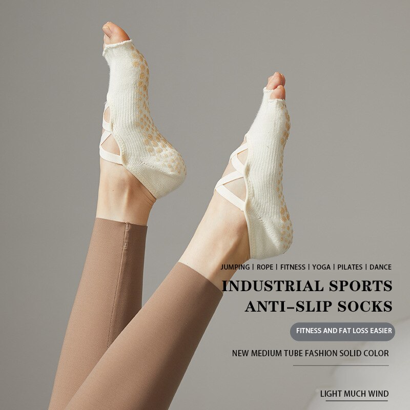 Ladies Yoga Socks Non Slip Gri - Grip Sock Yoga recension och pris