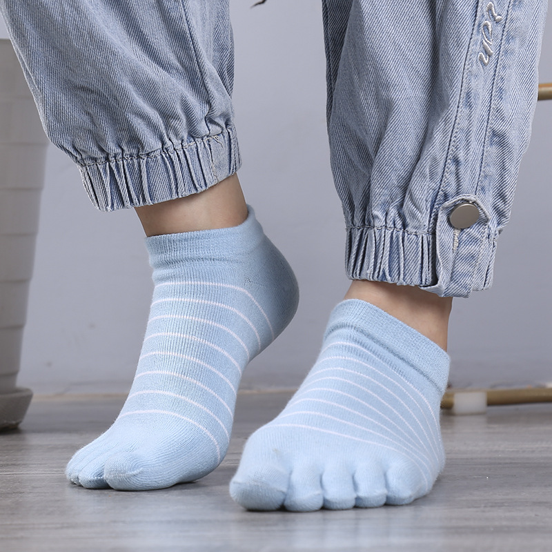 1/5 Pairs Women Striped Five T - Ankle Sock Low Cut recension och pris