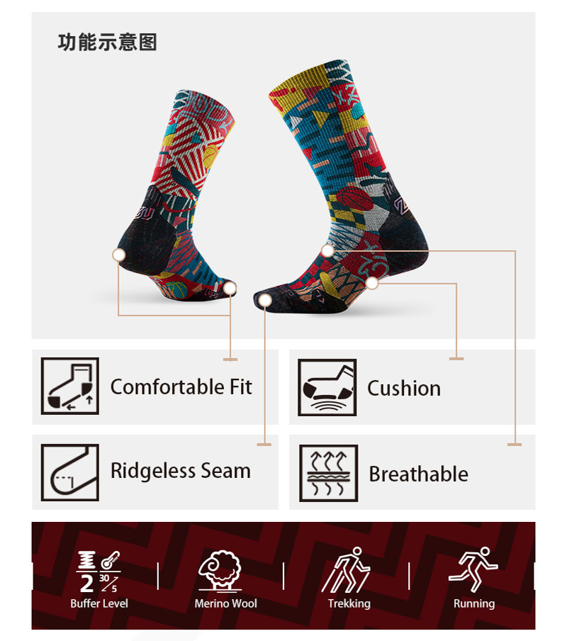 ZEALWOOD Merino Wool Running S - Wool Hiking Sock recension och pris