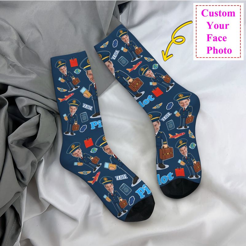 Novelty Men's Funny Pilot Cust - Dress Sock Men recension och pris
