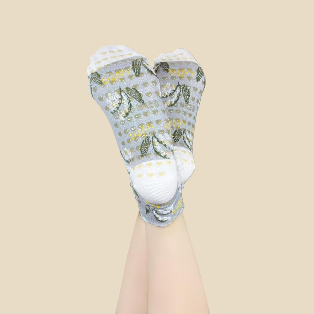 Floral Jacquard Yoga Socks for - Grip Sock Yoga recension och pris
