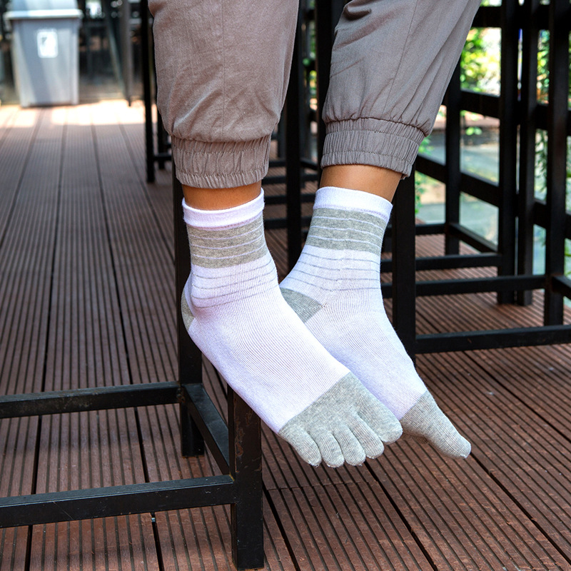 3/5 Pairs Men Five Toe Crew So - Toe Sock Split recension och pris