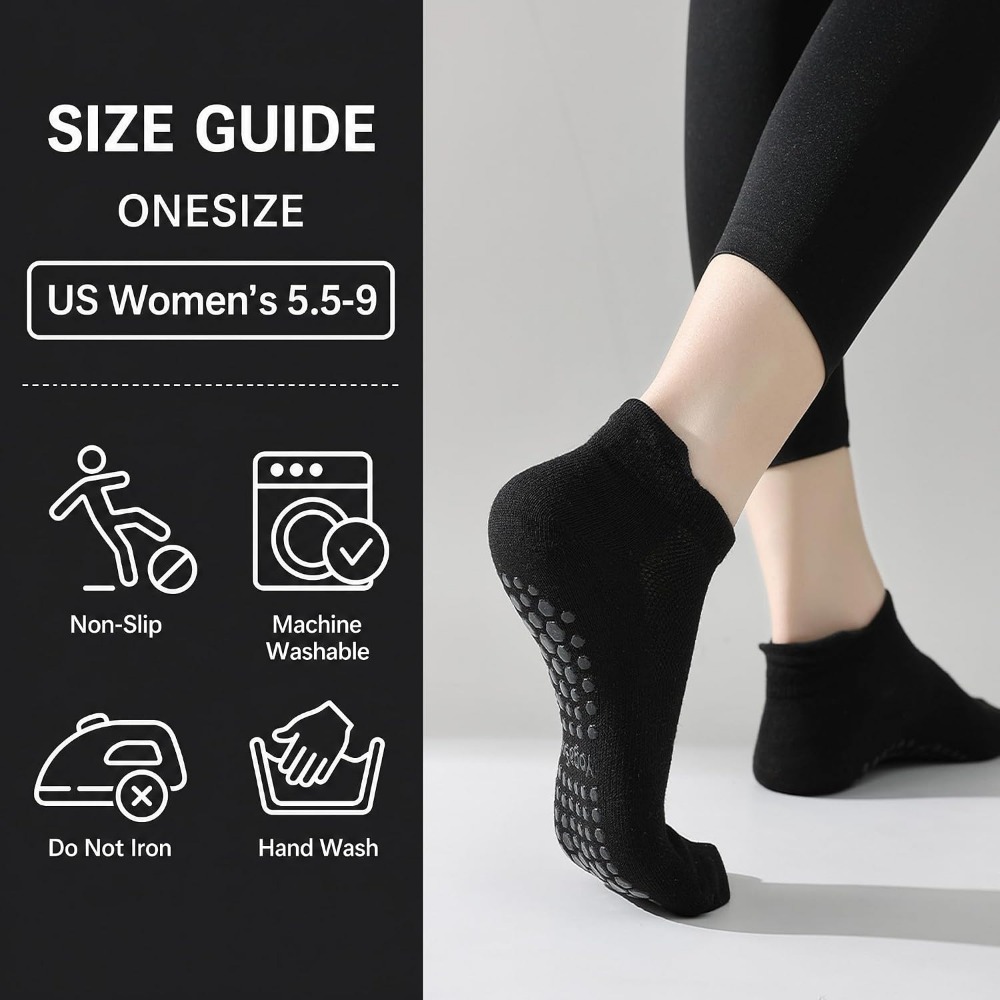 Non-Slip Grip Socks for Women: - Grip Sock Yoga recension och pris