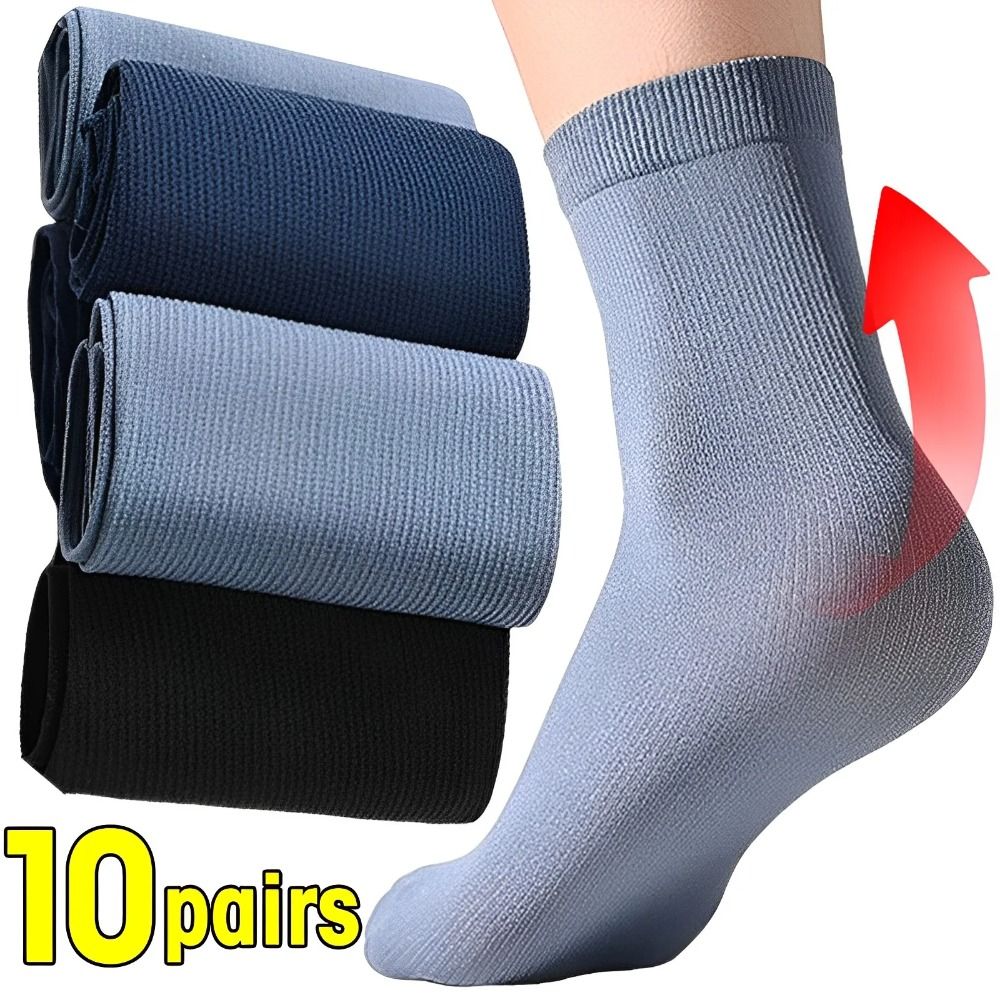 10Pairs Fashion Breathable Men - Silk Sock Bamboo recension och pris