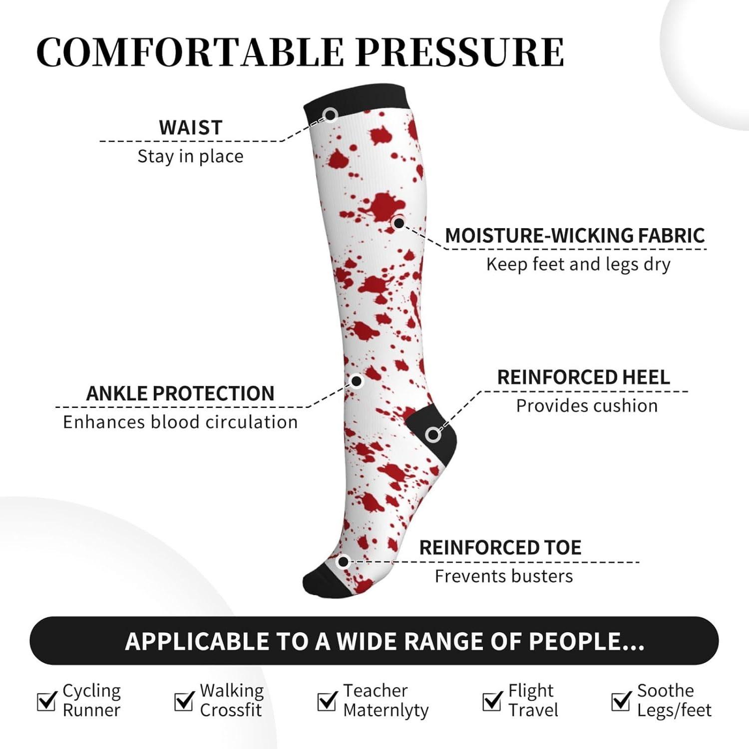 Compression Socks Calf Knee Hi - Knee High Sock Women recension och pris