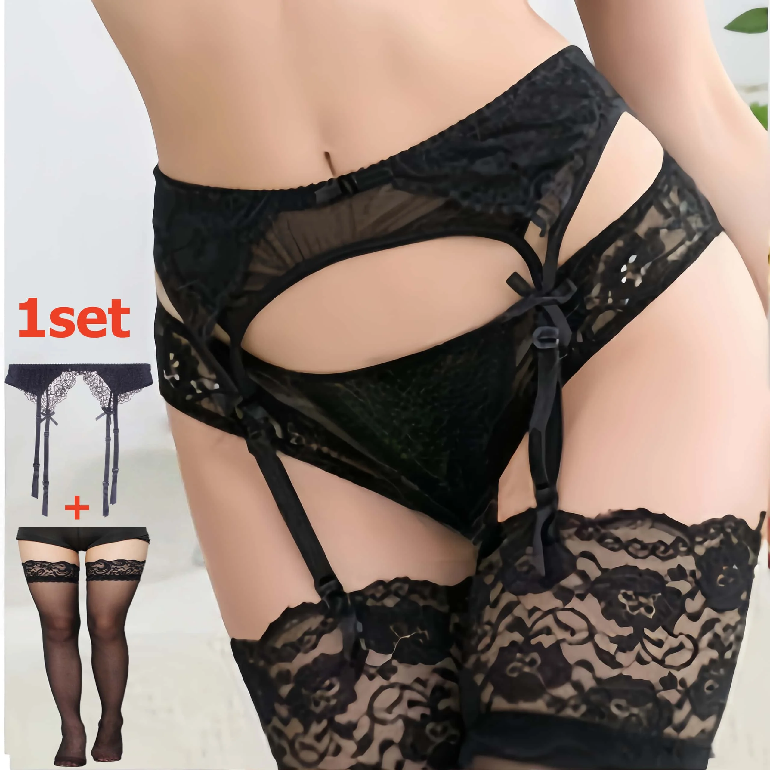 2PCS Women's Suspender Lace St - Tights Pantyhose Sheer recension och pris