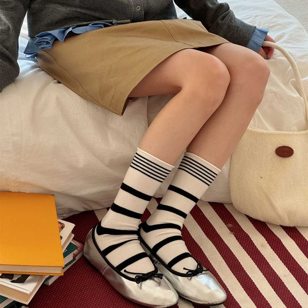 SP&CITY Korean Winter Striped  - Silk Sock Bamboo recension och pris