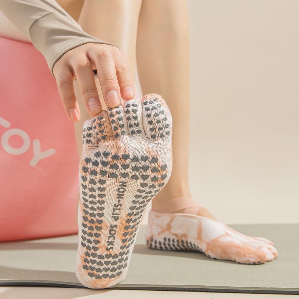 Women's Tie-Dye Five-Finger Gr - Grip Sock Yoga recension och pris