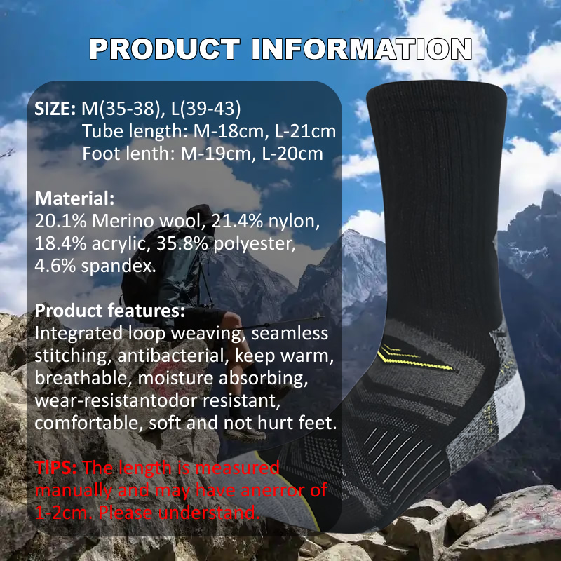 Outdoor Hiking Merino Wool Soc - Wool Hiking Sock recension och pris
